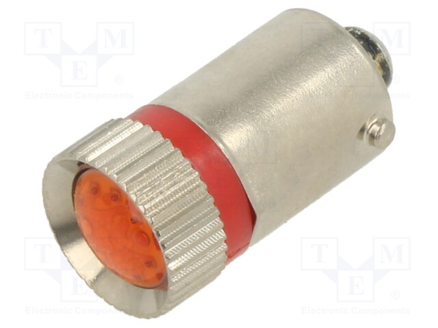 Indicator: LED; BA9S,T10; red; plastic; 24VDC; -20÷60°C