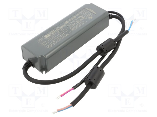 Power supply: switched-mode; for LED strips; 120W; 24VDC; 5A; IP67