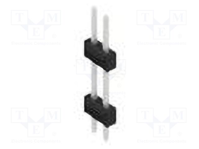Connector: pin strips; pin header; male; PIN: 2; 2.54mm; THT; 2x1