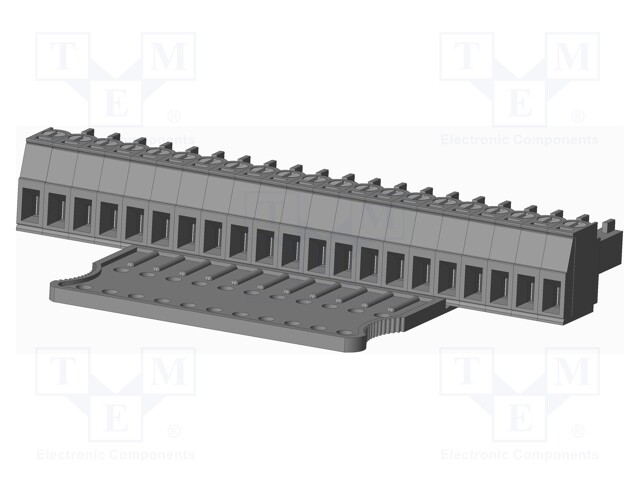 Connector: pluggable terminal block; plug; female; straight; grey