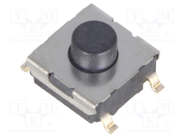 Microswitch TACT; SPST-NO; Pos: 2; 0.05A/24VDC; SMT; none; 0.98N