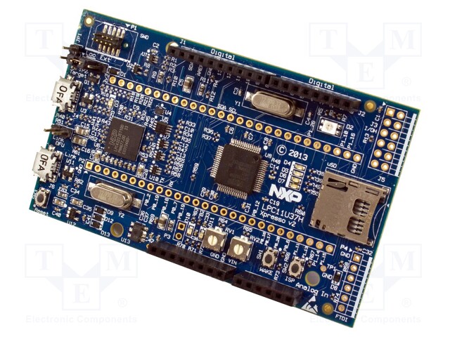 Dev.kit: ARM NXP; GPIO,I2C,SPI x2,SWD,UART,USB; USB,pin strips