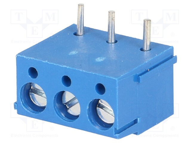 PCB terminal block; straight; 5mm; ways: 3; on PCBs; 2.5mm2; tinned