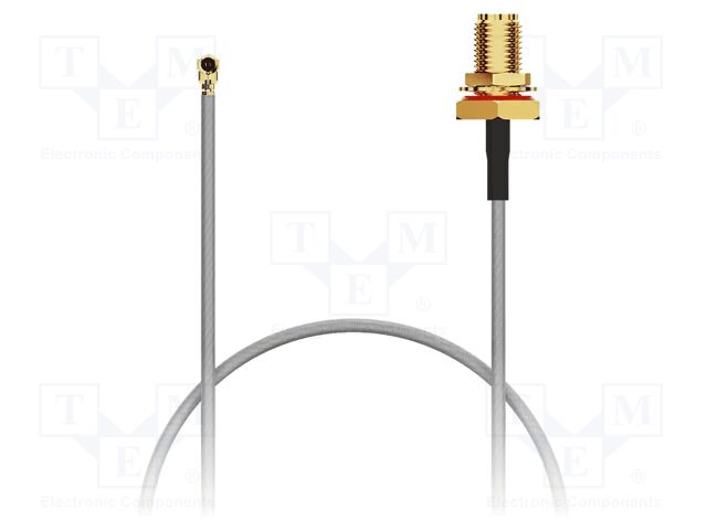 Cable; IPEX MHF,SMA female; grey; -40÷85°C; 0÷6GHz; 300mm; 50Ω