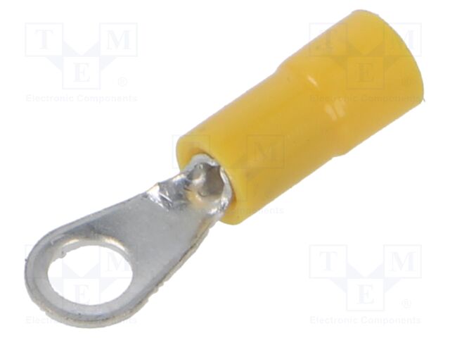Tip: ring; M3; Ø: 3.2mm; 0.1÷0.5mm2; crimped; for cable; insulated