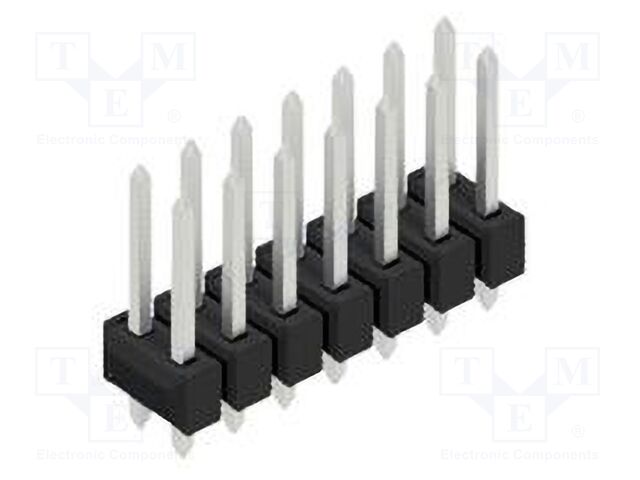 Connector: pin strips; pin header; male; PIN: 14; 2.54mm; THT; 2x7