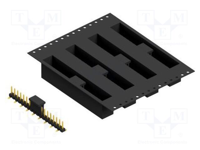 Connector: pin strips; pin header; male; PIN: 18; 2.54mm; SMT; 1x18