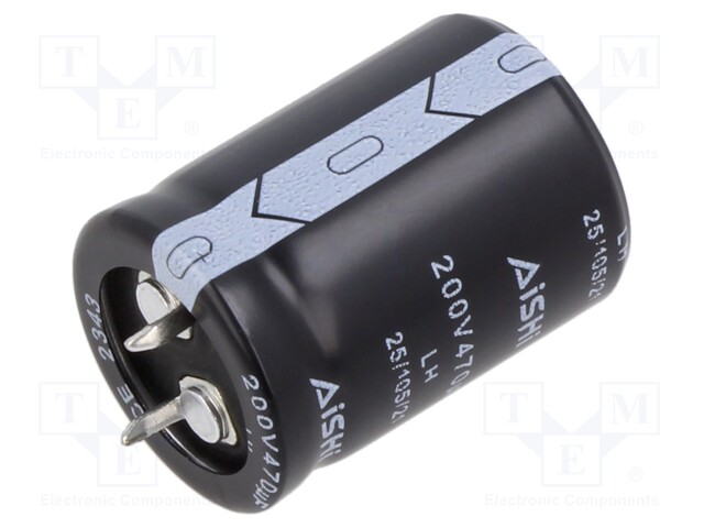 Capacitor: electrolytic; SNAP-IN; 470uF; 200VDC; Ø35x30mm; ±20%