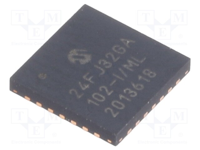 PIC microcontroller; Memory: 32kB; SRAM: 8kB; 32MHz; SMD; QFN28