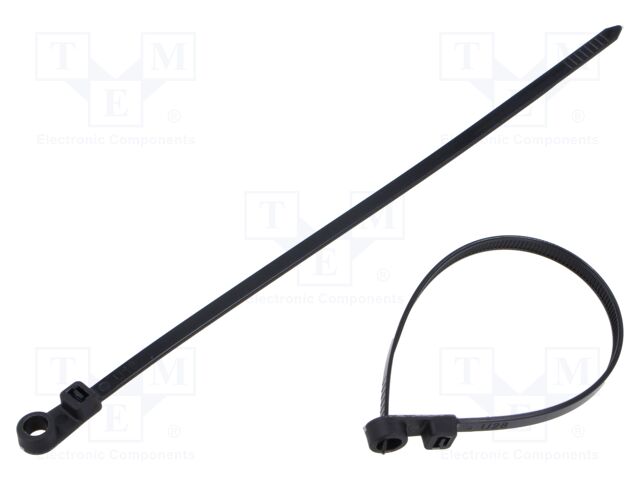Cable tie; with fixing lugs; L: 200mm; W: 4.6mm; polyamide; 215N