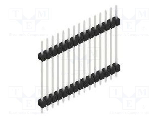 Connector: pin strips; pin header; male; PIN: 15; 2.54mm; THT; 1x15