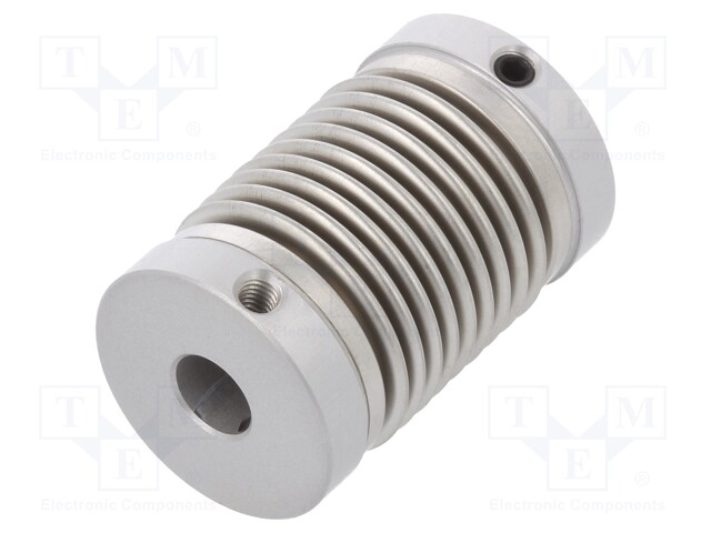 Coupling; Ø1: 6mm; Ø2: 6mm; Mat: aluminium,stainless steel