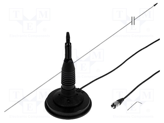 Antenna; CB; 1.45m; 3.5dBi; 300W; magnet; Len: 4.6m; UHF