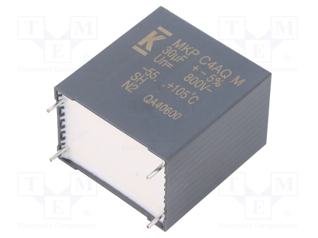 Capacitor: polypropylene; DC-Link; 30uF; ESR: 3.2mΩ; THT; ±5%; 23.2A