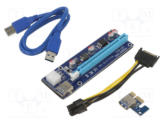 Riser; USB 3.0; blue; Application: Bitcoin Miner