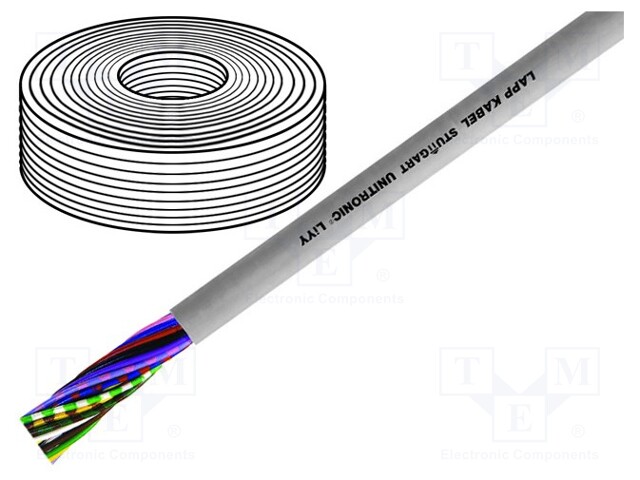 Wire; stranded; Cu; UNITRONIC® LiYY; 21x0,34mm2; unshielded; grey