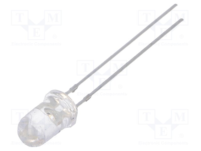 LED; 5mm; ultraviolet; 15°; 20mA; λd: 380-390nm; 8÷10mW; -30÷85°C