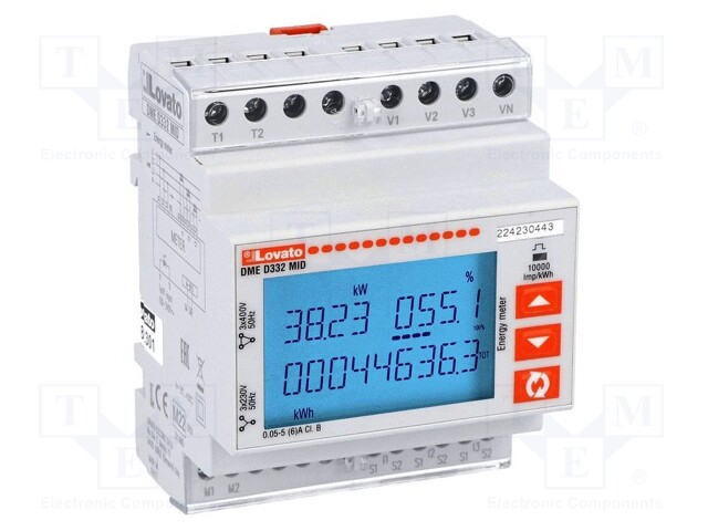 Counter; digital,mounting; for DIN rail mounting; three-phase