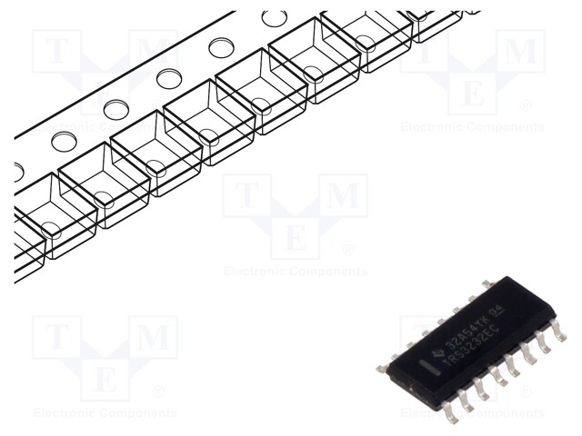 IC: interface; receiver,line driver; RS232; 250kbps; SOIC16