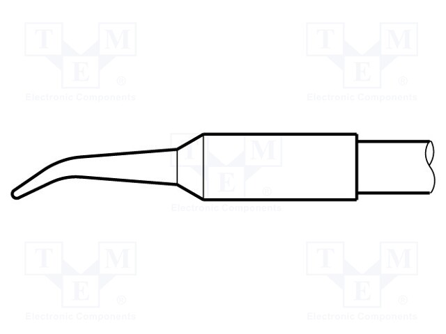 Tip; bent conical; 0.8mm; longlife; for  JBC-AP-A soldering iron