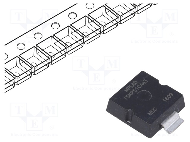 Diode: transil; 15kW; 56.7÷62.7V; 183A; bidirectional; PLAD