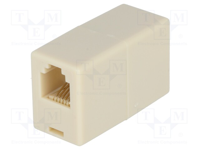 Coupler; Layout: 6p6c; RJ12 socket,both sides