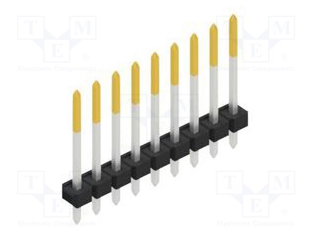 Connector: pin strips; pin header; male; PIN: 9; 2.54mm; THT; 1x9