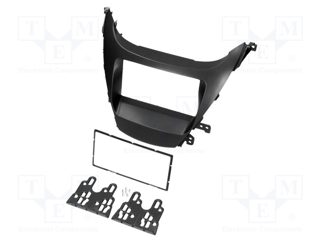 Radio mounting frame; Hyundai; 2 DIN; black