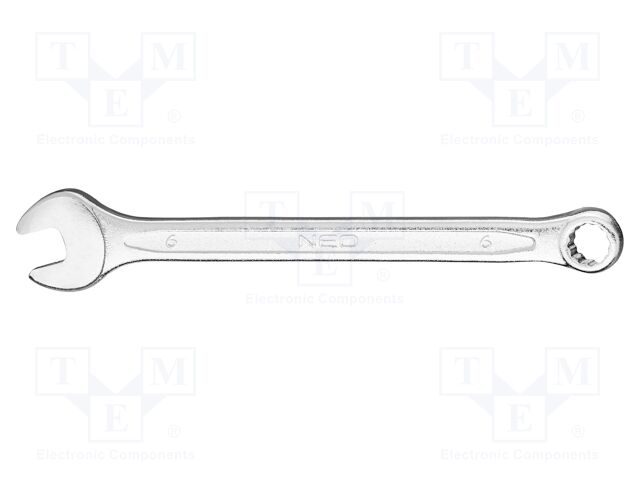 Wrench; combination spanner; 6mm; Chrom-vanadium steel; L: 100mm