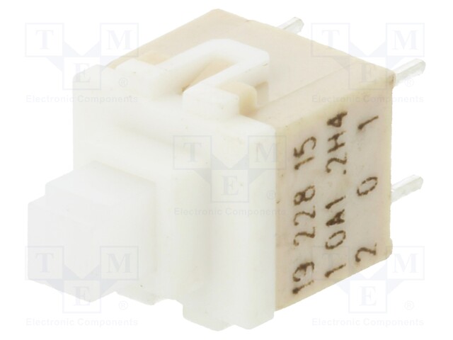 Switch: keypad; Pos: 2; DPST; 0.1A/32VDC; white; Illumin: none; none