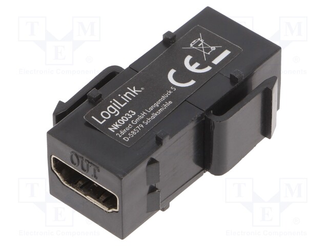Coupler; socket; female x2; HDMI socket x2; Keystone,repeater