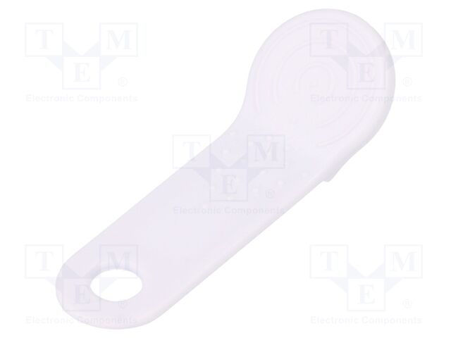 Pellet memory holder in a keychain; white
