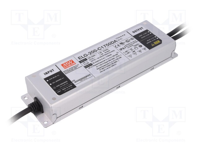Power supply: switched-mode; Communication: DALI; LED; 200W; 1.75A