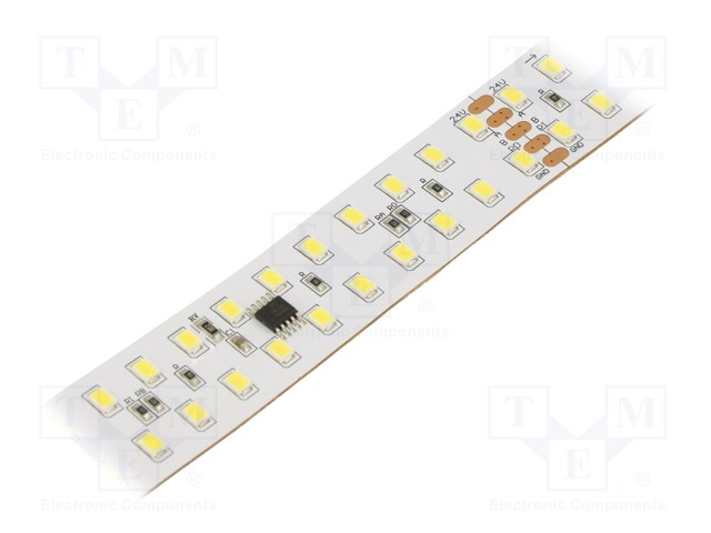LED tape; white cold; 2835; 24V; LED/m: 240; 20mm; white PCB; 120°