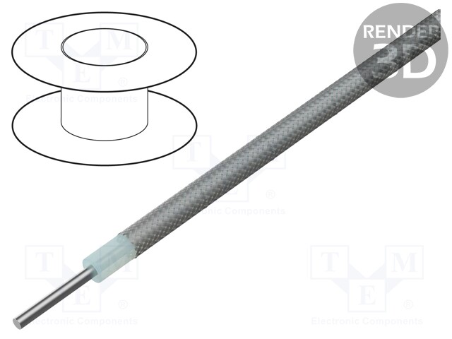Wire: coaxial; Semi Flex 141; solid; Cu; 3.58mm