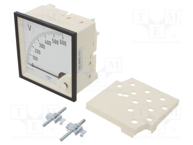 Meter; on panel; analogue; 0÷600V; Class: 1,5; IP52; Length: 95mm