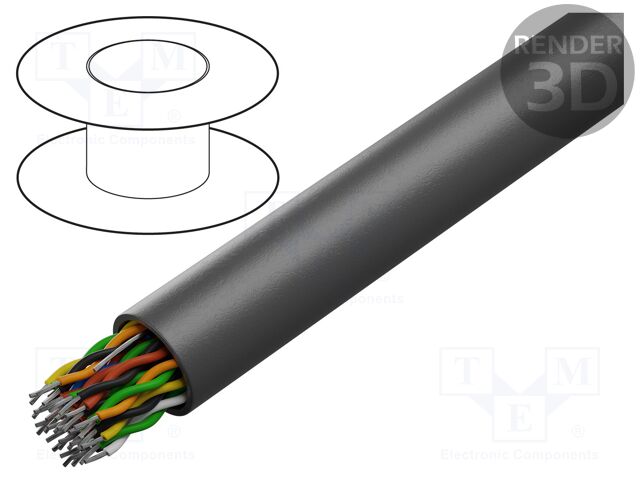 Wire; EcoCable Mini; 25x22AWG; unshielded; 300V; 305m; Cu; stranded