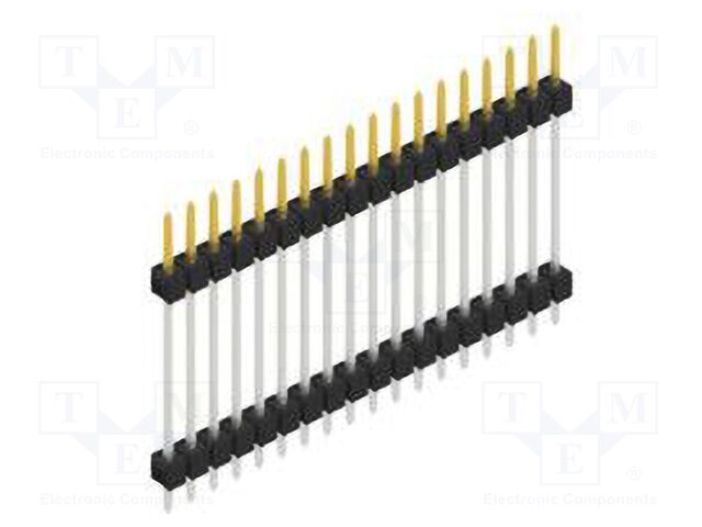 Connector: pin strips; pin header; male; PIN: 18; 2.54mm; THT; 1x18