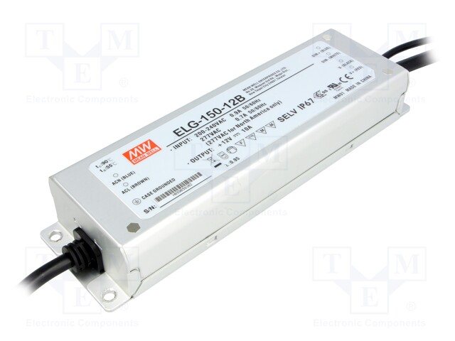Power supply: switched-mode; LED; 150.2W; 48VDC; 3.13A; 180÷295VAC