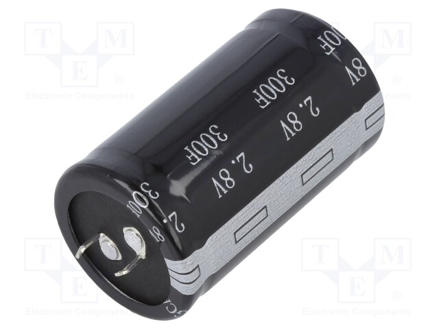 Capacitor: electrolytic; supercapacitor; 300F; 2.8VDC; ESR: 8mΩ