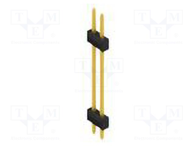 Connector: pin strips; pin header; male; PIN: 2; 2.54mm; THT; 2x1