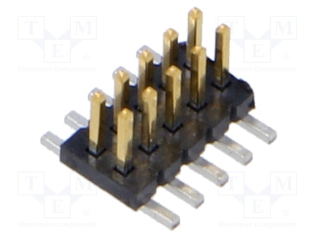 Connector: pin strips; male; PIN: 10; 1.27mm; gold-plated; SMT