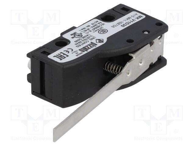 Microswitch SNAP ACTION; with lever; SPDT; 6A/250VAC; 5A/24VDC