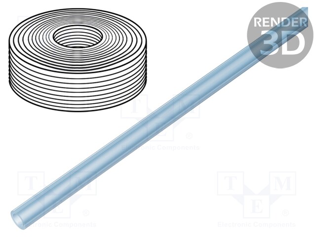 Pneumatic tubing; TPE-U; blue translucent; 28mm; -0.95÷10bar