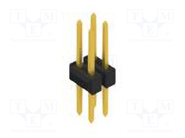 Connector: pin strips; pin header; male; PIN: 4; 2.54mm; THT; 2x2