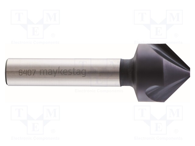 Countersink; cemented carbide; Mounting: rod 8mm; 12.4mm