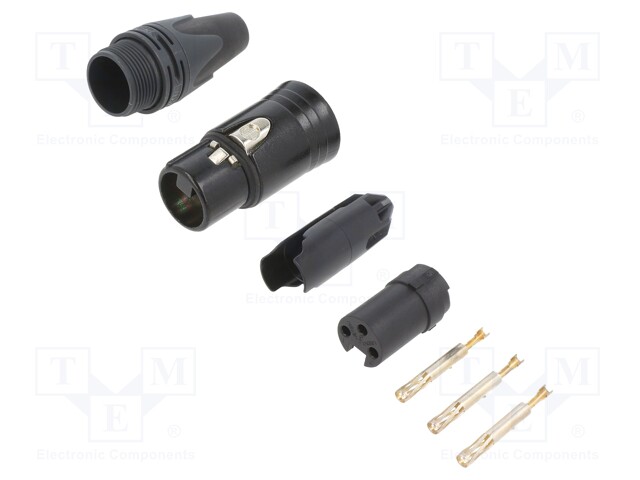 CABLE CON. FEMALE 3POLE CRIMP