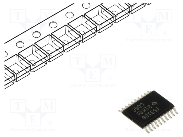 Led Driver, 8 Outputs, Constant Current, 3V-5.5V in, 1MHz switch,120mA out, TSSOP-20