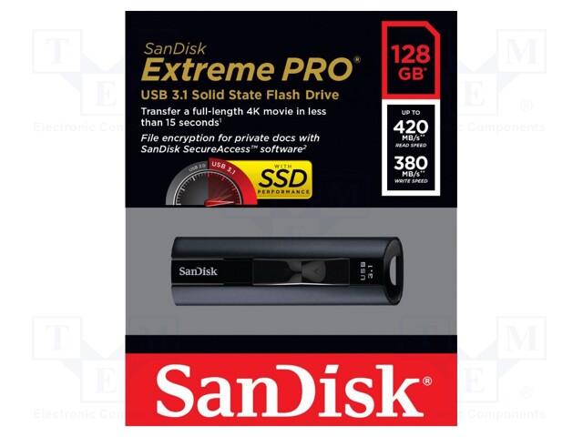 EXTREME PRO USB 3.1 FLASH SSD 128GB