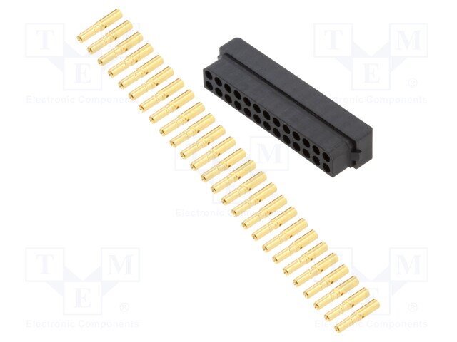 Plug; wire-wire/PCB; female; Datamate L-Tek; 2mm; PIN: 26; crimped